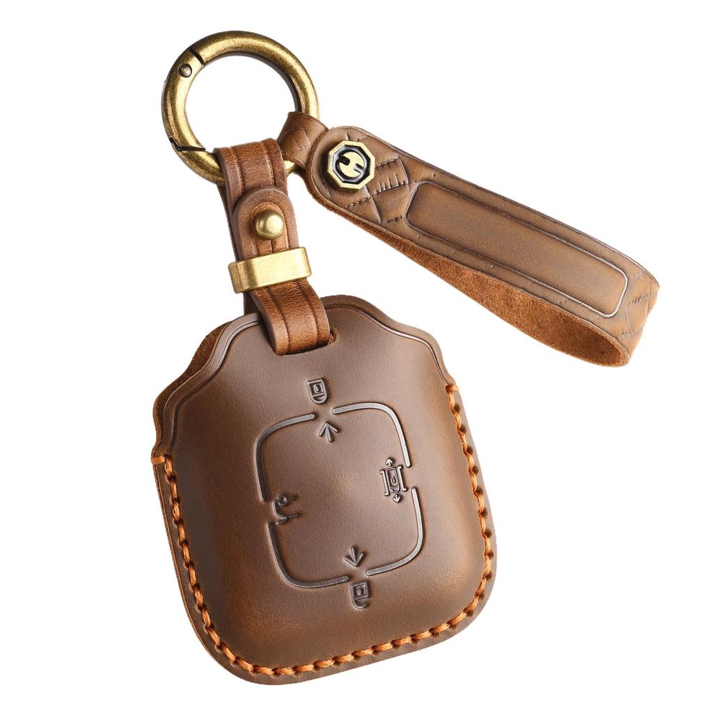 Чехол для ключа из натуральной кожи в ретро-стиле для Zeekr 001/007