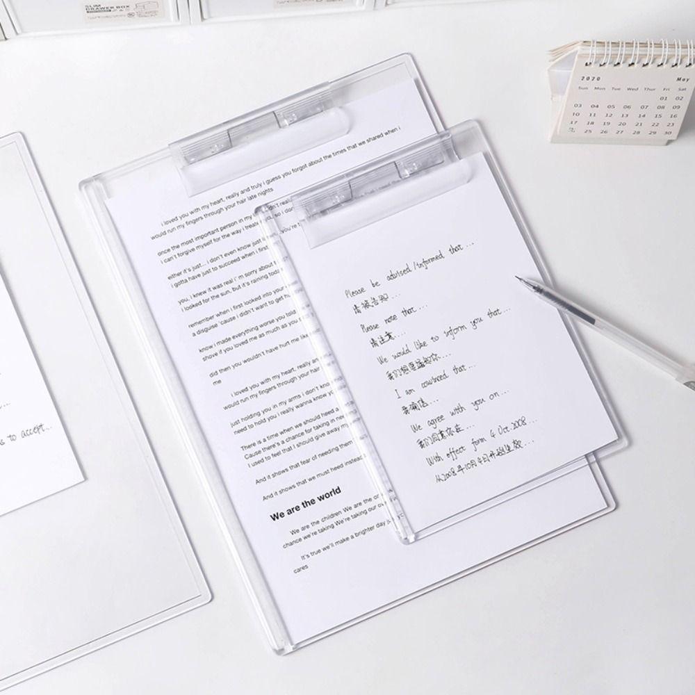 Acrylic File Folder Board A4/A5 Writing Pad Creative Clipboard  Students