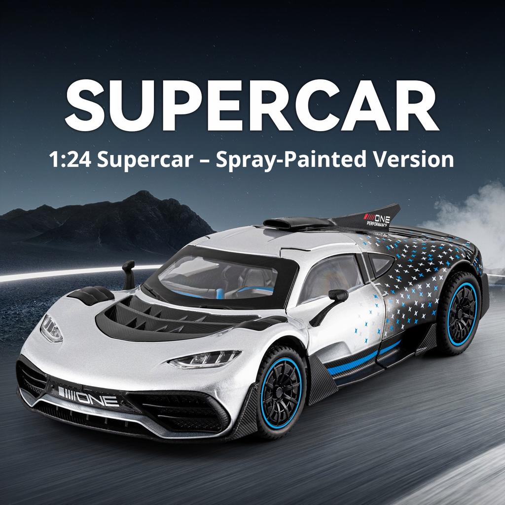 1:Суперкар AMG One в масштабе 1:24. Изысканная коллекционная модель из литого сплава с функцией распыления пара. Идеальный сувенир и подарок на день рождения.