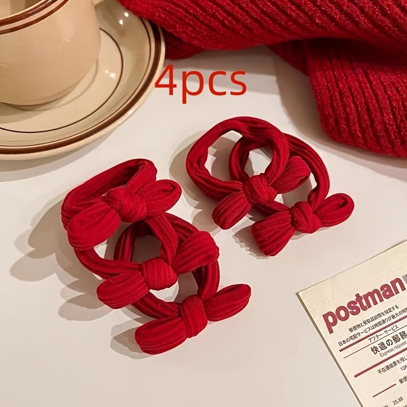 Красная резинка для волос - Суперэластичная, Унисекс, Нескользящий захват, Подходит для новогодних вечеринок, свадеб, Дня святого Валентина, Рождества, выпускных