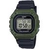 Casio Стандартные цифровые часы W-218H-3A Унисекс Хаки Черный Водонепроницаемые