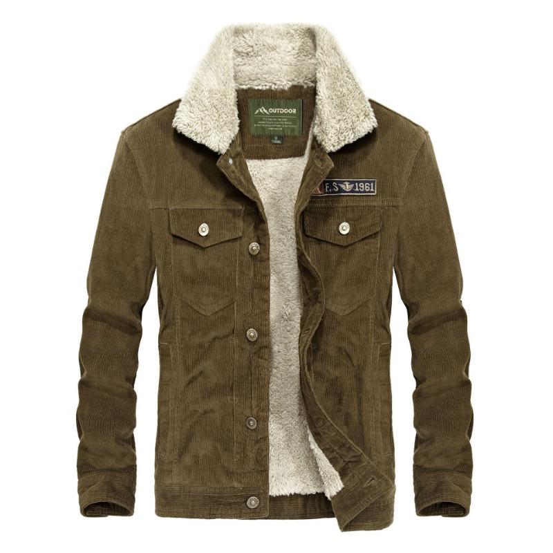 Зимняя мужская деловая повседневная куртка с лацканами, мужская бархатная теплая хлопковая одежда