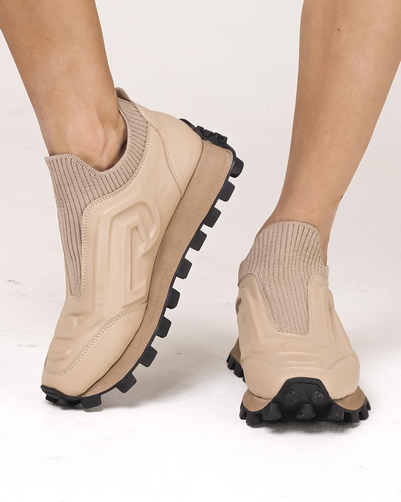 Кроссовки зимние Phany 70644 36 бежевые кожа