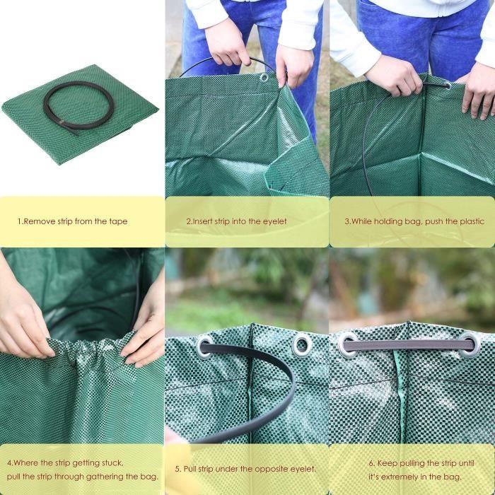 Sac de Déchets de Jardin - Noname - 272L - Pliable - Réutilisable - Vert