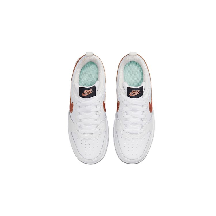 Nike Детские кроссовки Court Borough Low 2 GS White Metallic Red Bronze Summit-White Dark-Smoke-Grey BQ5448-116
