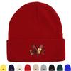 LOVE" Heart Winter Knitted Cap Beanie, Valentine's Day Woman Cap Slouchy Fit Trendy Pompom Beanies Knit Hat Beanie