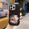 Phone Case: 2D flat design suitable for iPhone 18 17 16 15 14 13 Pro protective case, couple style, surrounded by petals, Christmas and Halloween gift
