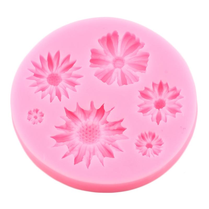 Силиконовая форма «Ромашка», цветок «сделай сам», формы для кексов, инструменты для украшения торта из помадки, форма для шоколадной мастики, полимерная глина, формы для конфет, смолы