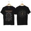 Men's Powerwolf Print T-Shirt Casual "Via Dolorosa" Print Shirt Oversized Comfortable Breathable Streetwear Graphic T Shirts