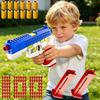 Игрушечный пистолет DIY Bricks USP с мягкими пулями, реалистичный бластер с выбросом гильз, идеально подходит для детских уличных игр в войну и ролевых игр