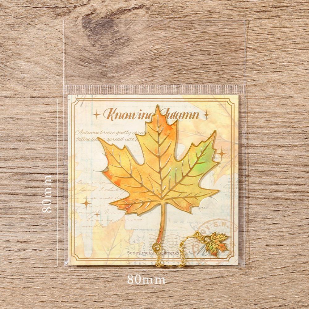 Цепочка-подвеска Листья Бронзирование Закладка Разноцветная Разделитель страниц Подарок студенту