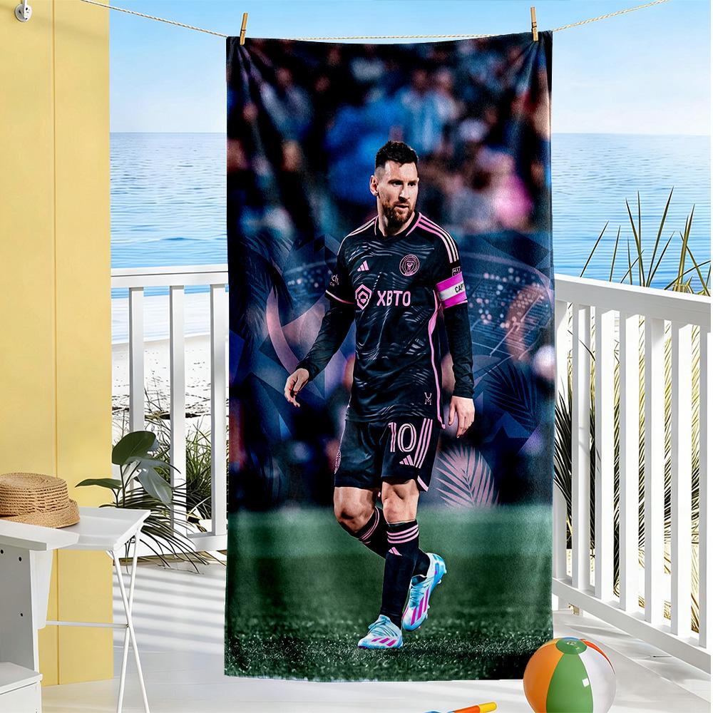 Messi Beach Towel Super Soft & Absorbent Comfortable Lightweight Portable for Swimming,Beach,Camping, Travel, Beach Accessories,Gym