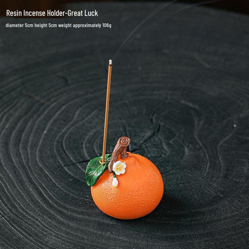 Celadon Lychee Incense Holder: Creative Small Sandalwood Burner with Kitten Ornament for Tea Table.