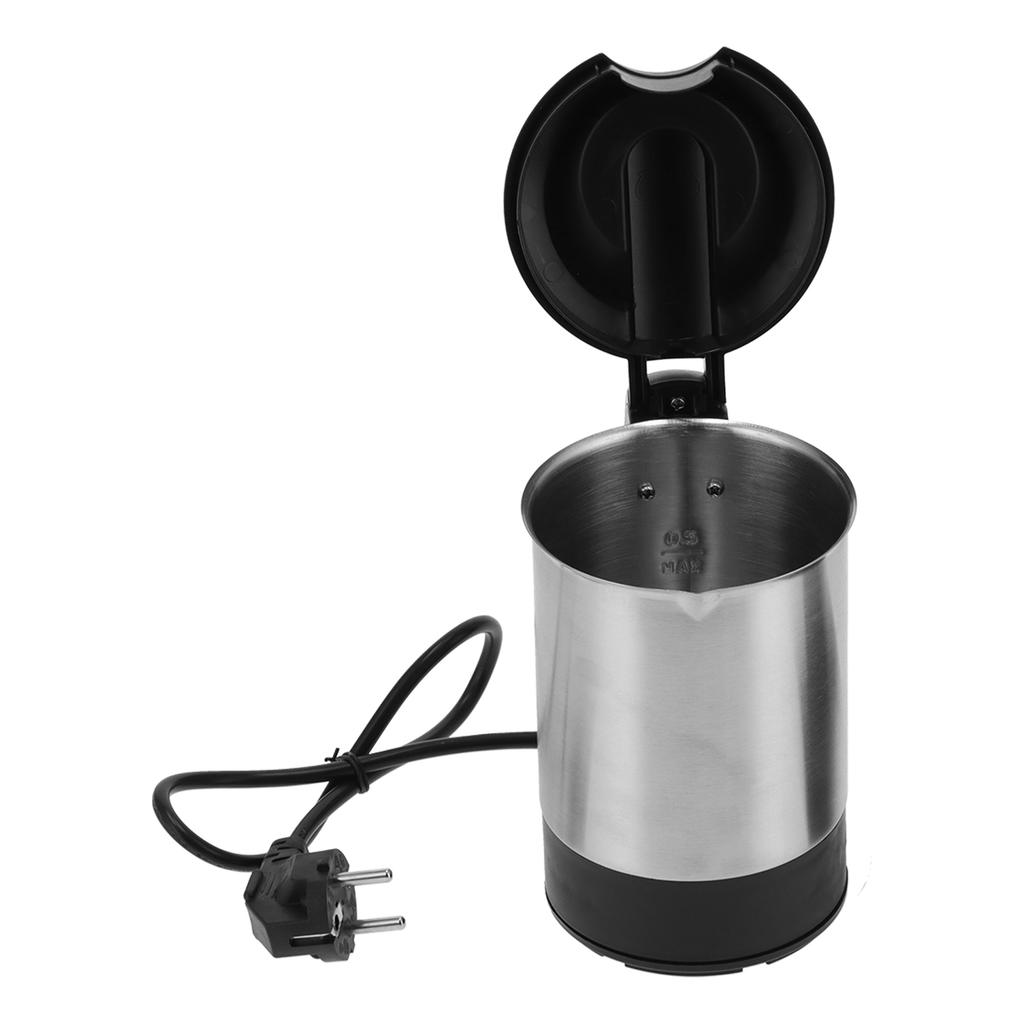 0.5L Mini Electric Kettle Stainless Steel Automatic Power Off Portable Travel Water Boiler Pot
