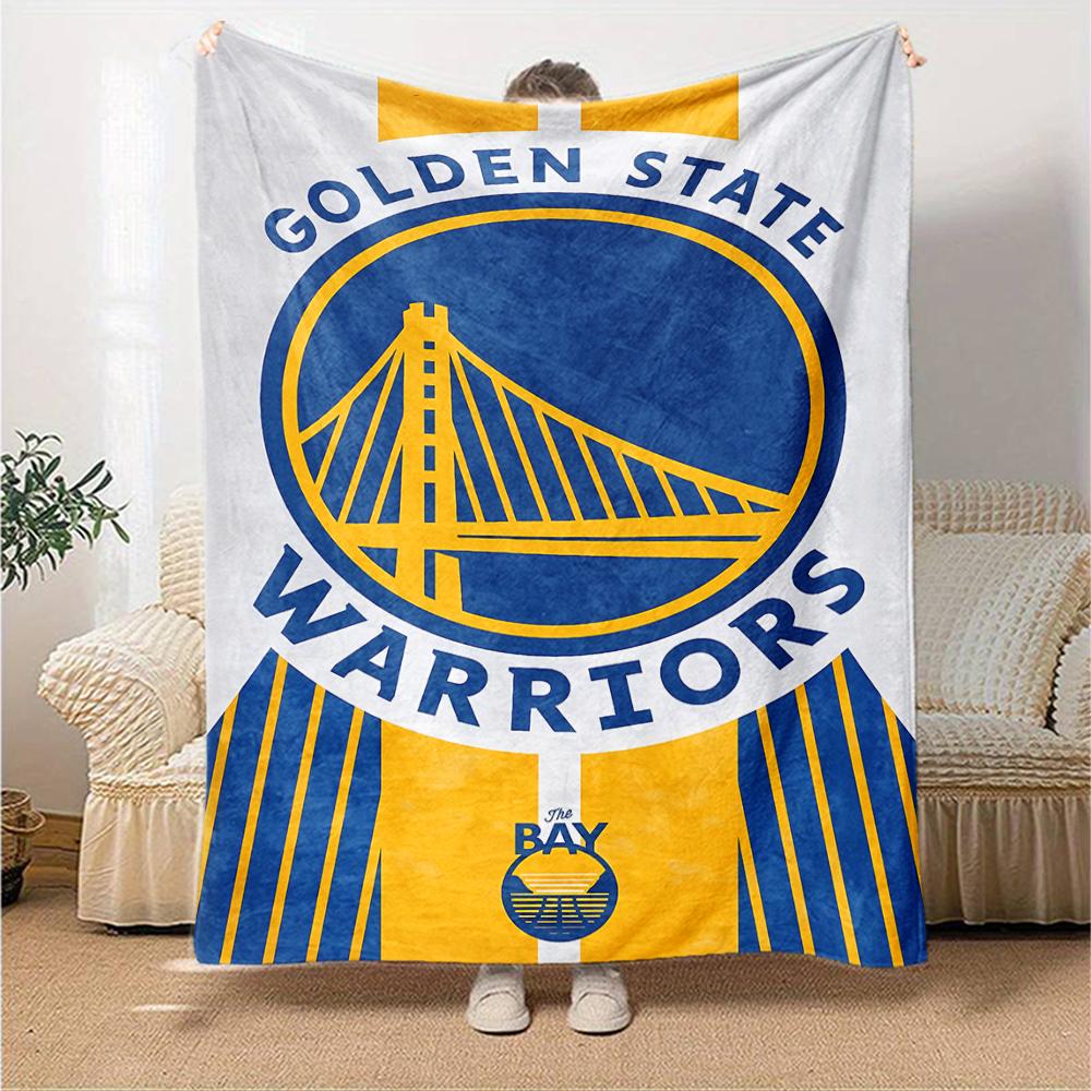 1pc Blanket - Golden State Warriors logo Print Design,Lightweight Blanket for Sofa,Bed- Soft &Warm,Gift for All Seasons