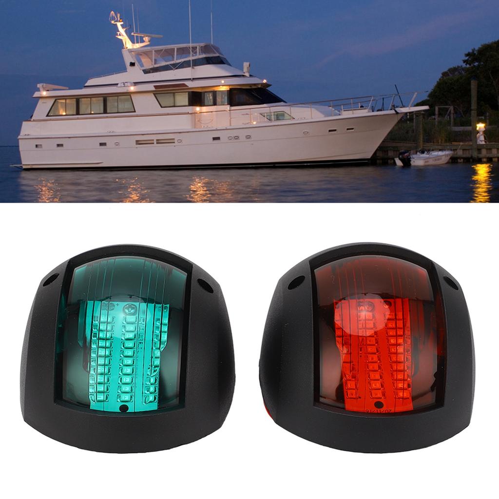 2 шт. Левый Красный Правый Зеленый Бортовой Светодиодный Сигнальный Фонарь для Лодки, Всепогодная Навигационная Лампа для Яхты, Лодки