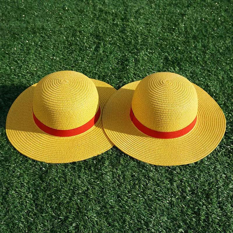 Дешевая Шляпа Солнцезащитная Шляпа ONE PIECE Луффи Соломенная Шляпа Для улицы Защита от солнца Живописная Горячая Распродажа COSPLAY Шляпа