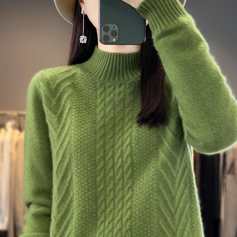 Женский кашемировый свитер Qinghe кашемир 30% кашемир 70% шерсть теплый и модный универсальный осенне-зимний