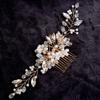 Flower Pearl Hair Combs Jewelry Toothed Insert Comb Creative Rhinestone Hairpin  Party