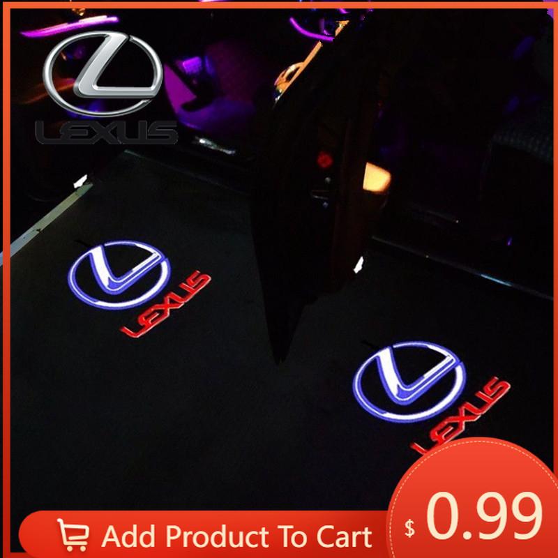 Interior Stickers Car Welcome Door Light For Lexus ES IS LX RX GS GX LC RC UX LS New Car Icon HD Lamp LED Projector Ghost Shadow