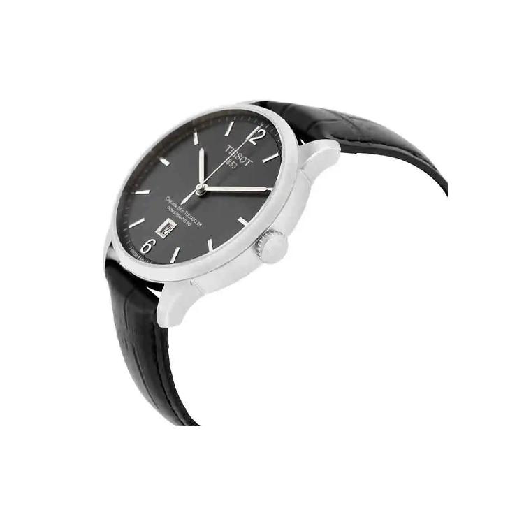Tissot Коллекция Tourelles Механический механизм Мужские часы Часы 42 мм Черный циферблат Корпус из нержавеющей стали T099.407.16.447.00