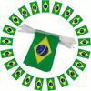 10M (32.8ft) Brazil Flag String Flag Holiday Decoration Hanging Flag Pull Flag