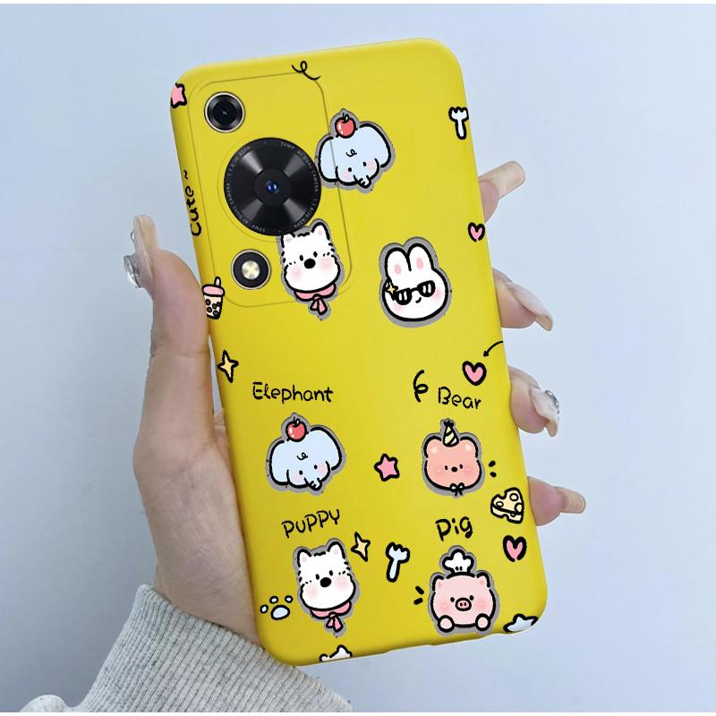 Чехол для телефона Huawei Nova Y72 Чехлы 6,75" Милый Чехол-Панда Астронавт Для Huawei Enjoy 70 NovaY72 MGA-LX3 Мягкий Силиконовый Корпус