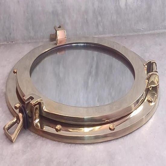 Латунный иллюминатор Зеркало в морском стиле Морской декор Морской декор Зеркало в латунном иллюминаторе Зеркало в корабельном иллюминаторе