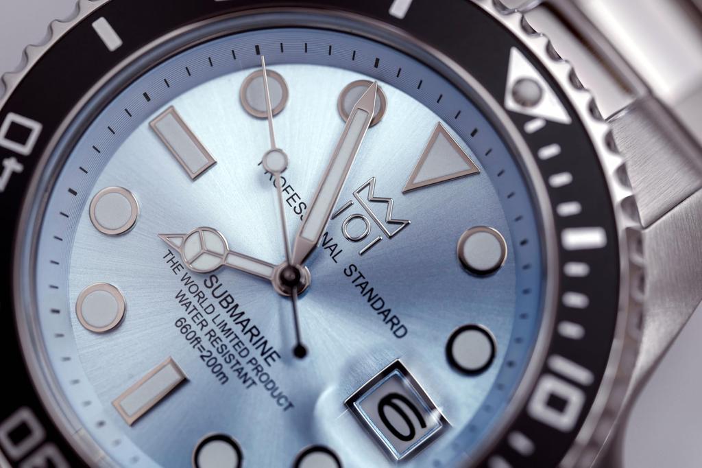 НОВАЯ модель часов Hyakuichi кварцевые часы с дисплеем даты 20 ATM водонепроницаемые часы [HYAKUICHI 101] № 1 дайверские HYAKU1-001 (Голубой лед)