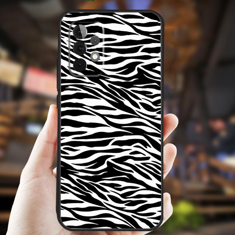 Чехол под шкуру зебры для Samsung Galaxy A05 A06 A22 A53 A33 A26 A16 A56 A36 A32 A52 A54 A34 A14 A55 A15 A35