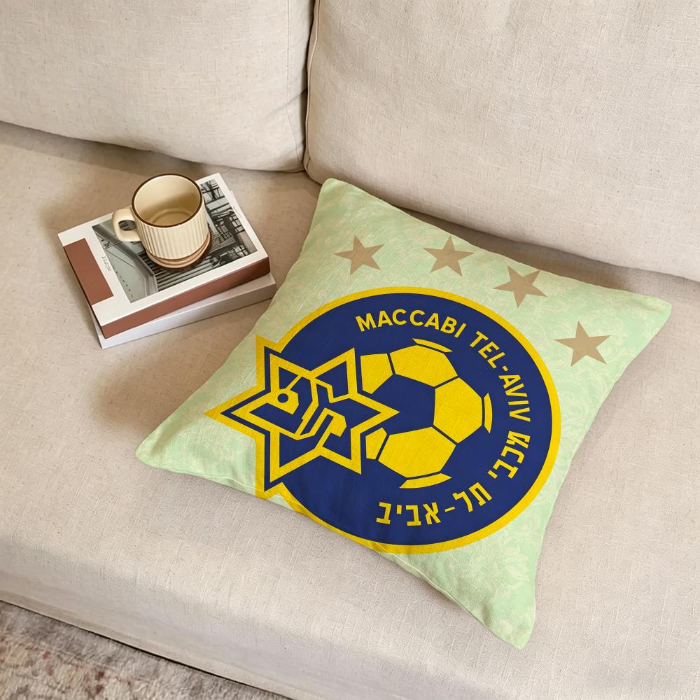 P Maccabi Tel Avivs Cushion Cover fabric soft furnishingPillowcase cushion cover sofa pillow home decoration