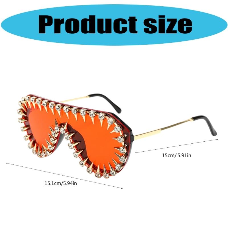 Солнцезащитные очки Blingbling с оправой с кристальными заклепками для женщин, мужчин, унисекс, для музыкального фестиваля и хип-хоп танцевальной вечеринки, нарядные
