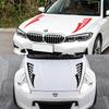 Universal Car Hood Over Stickers Vinyl Film Bonnet Decals Auto Racing Sports Style Fit All Models Automobiles Tuning Accessories