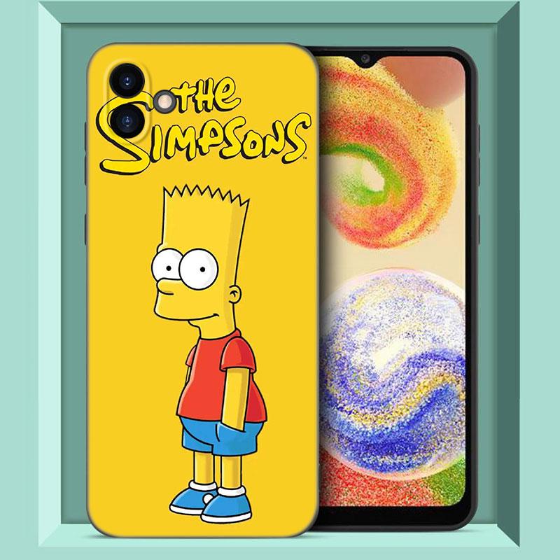 The Simpsons Black Silicone Phone Case For Samsung Galaxy A01 A03 Core A04 E A02 A05 A10 A20 A21 A30 A50 S A6 A8 Plus A7 2018