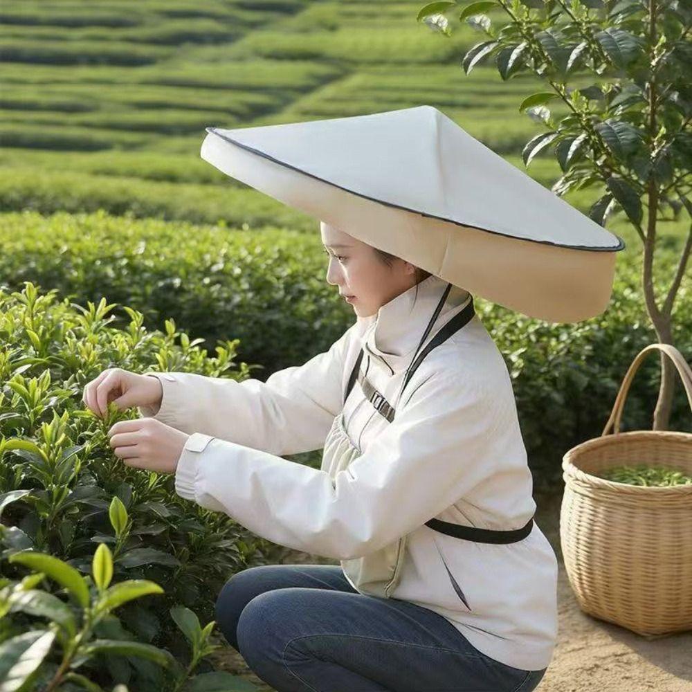 Lightweight Sun Umbrella Hat Hands Free Wide Brim Sun Hat for Farming Cycling Fishing Gardening