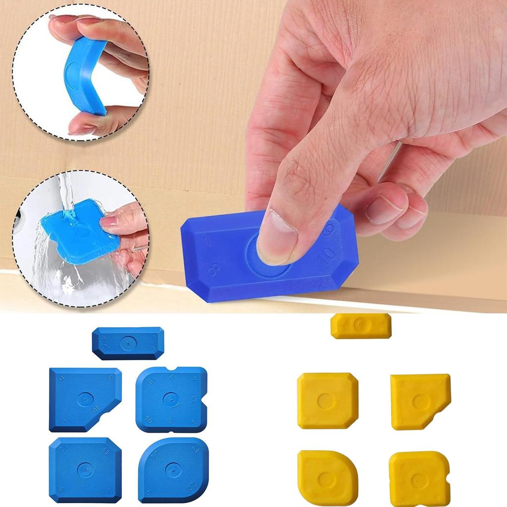 5 Pack Caulking Scraper Set for Bathroom Kitchen Floor Window Sink Joint Sealant Grout Finishing Tool