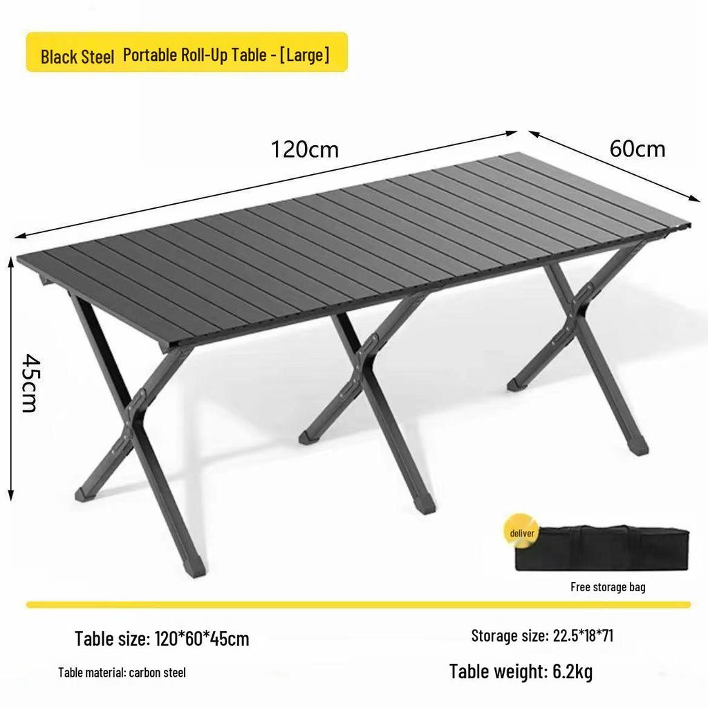 Портативный складной набор стола и стульев для кемпинга - Сворачиваемая конструкция для пикников на природе и торговых точек