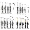 5/6pcs Countersink Drill Woodworking Drill Bit Set Drilling Pilot Holes For Screw Sizes #5 #6 #8 #10 #12 With a Wrench Tools