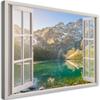 Canvas Print Window Lake In the Mountains Nature