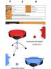 Adjustable Drum Stool for Kids & Adults - Thickened Frame, Saddle Style