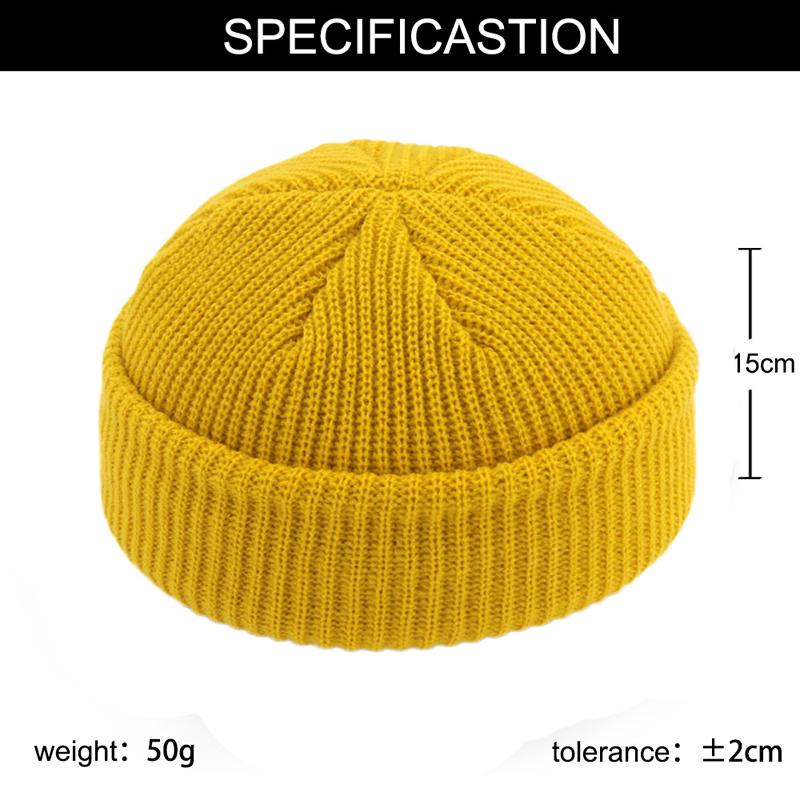 Autumn And Winter Wild Knitted Melon Skin Trend Hip Hop Hat