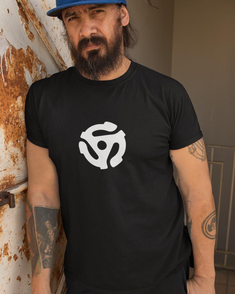 45 rpm adapter / record insert T-SHIRT - LP Vinyl Album 33 Music Single Retro 7" Unisex T-Shirt