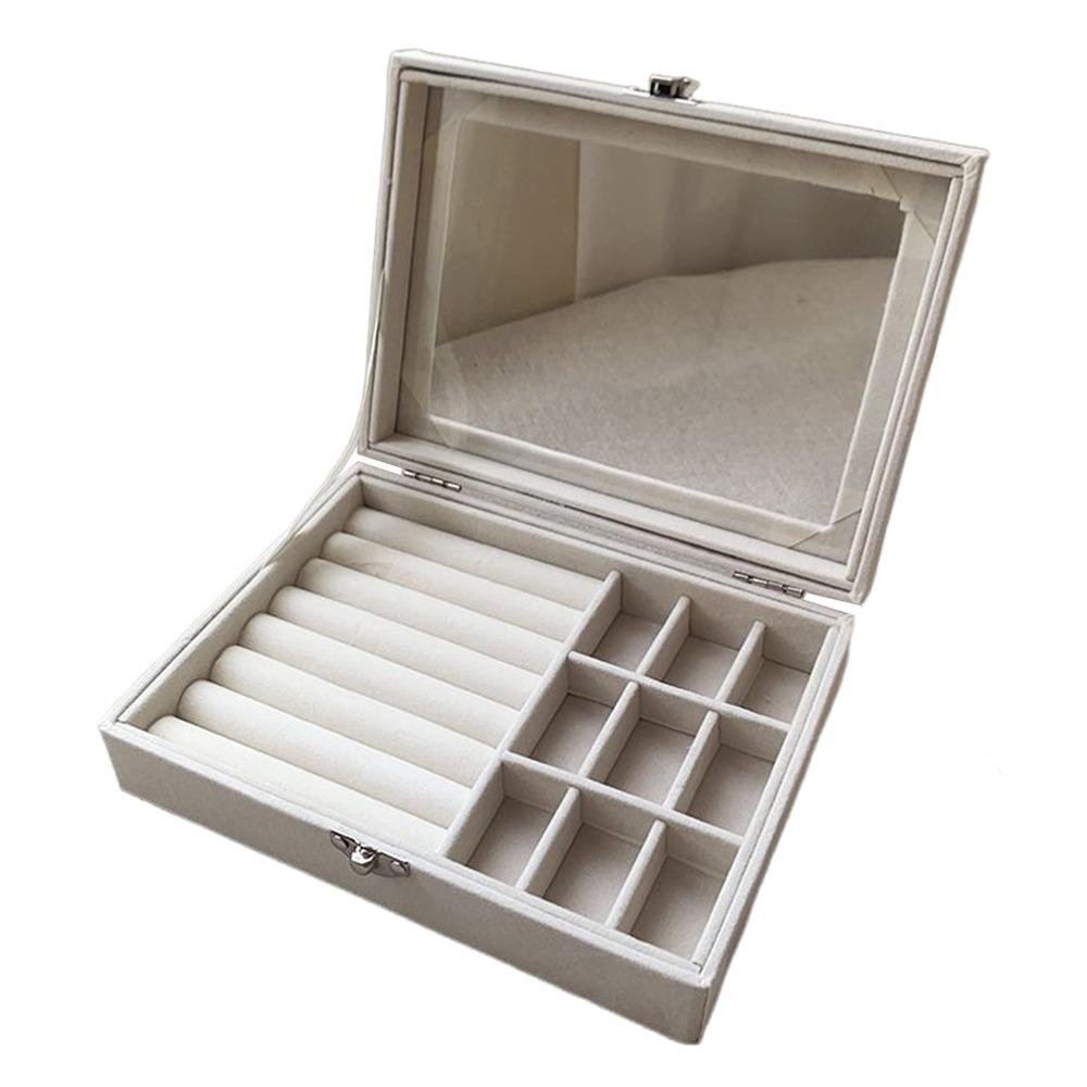 Держатель для колец Органайзер для украшений Прозрачная коробка для демонстрации украшений Коробка для хранения украшений Дорожное хранение