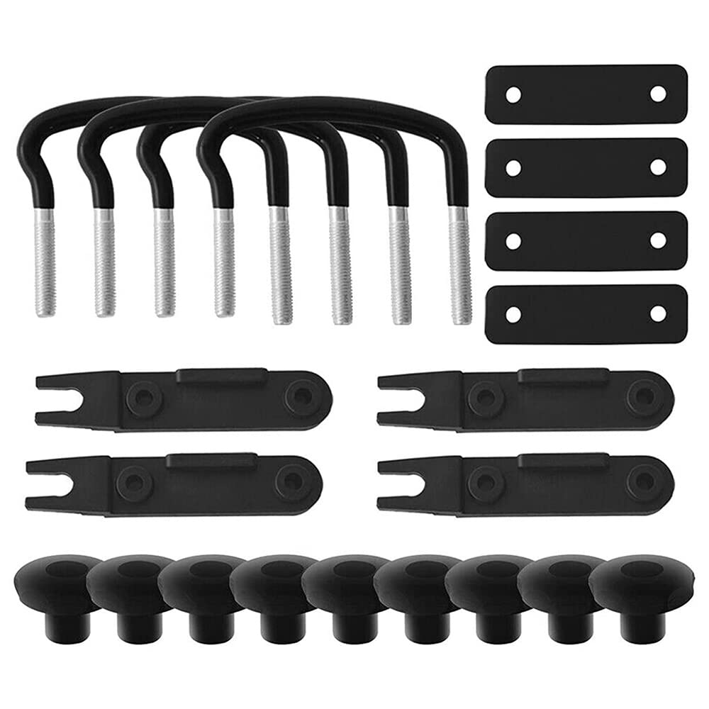 Adjivecct 4pcs Car Roof Luggage Accessories Van Mounting Accessories Kit Roof Box Bracket Mounting Accessories Kit