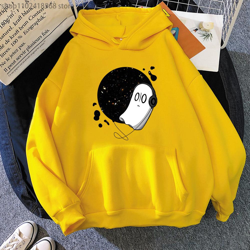 Undertale Game Ghost Print Hoodies Women y2k Fashion Hooded Shirt Long Sleeves Pullover Hoodies Oversize Unisex Clothes