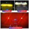 60W Motorcycle LED Spotlight With Red DRL Yellow White High and Low Beam Fog Lights For Car Motorbike Truck Trailer Off-road 12V 24V