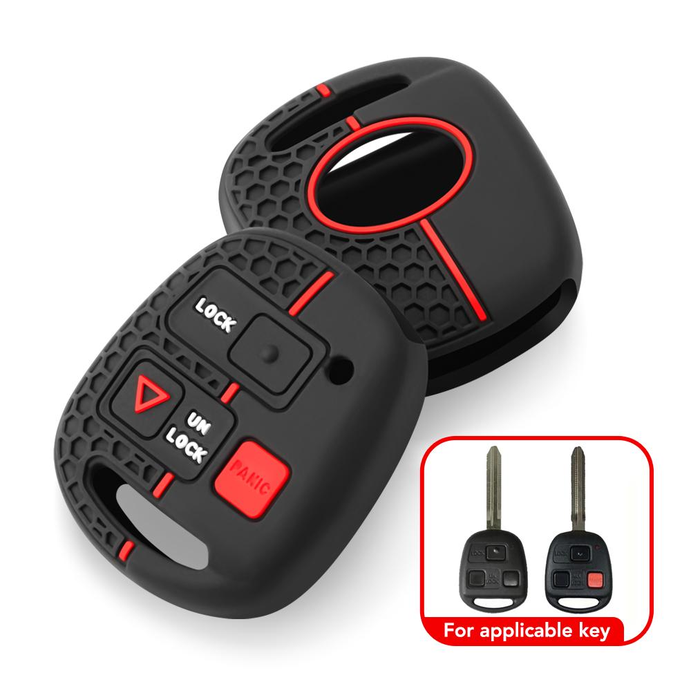 3 кнопки силиконовый чехол для автомобильного брелока чехол кожа для TOYOTA CAMRY RAV4 PRADO COROLLA AVENSIS LAND CRUISER YARIS для Lexus