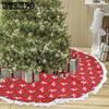 WTEMPO Winter Christmas Tree Mat for Home Party Christmas Tree Skirt Printed Xmas Tree Skirt Holiday Indoor Outdoor Activity Decorations