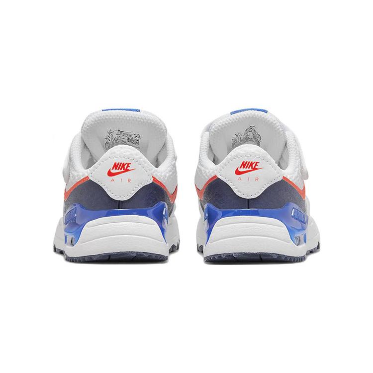 Nike Air Max SYSTM Амортизация, Износостойкие Низкие Кроссовки для Малышей Бело-Синие для Младенцев и Малышей DQ0286-101
