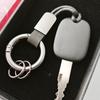 Custom Name Metal Keychain Suede Leather Retro Personalized Key Chain Ring for Men Women Lanyard Cotton Rope Strap Keyring Gift